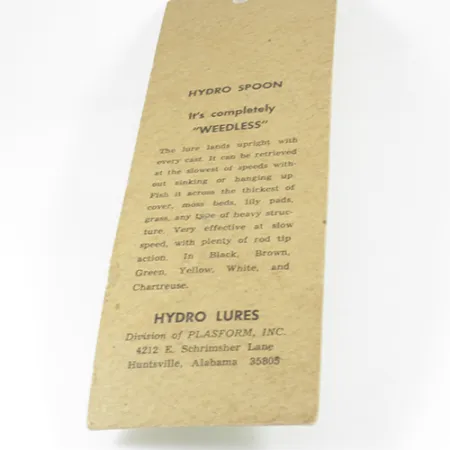 Hydro Lures Weedless Hydro Spoon Blinker, Weiß/Grün, 17g, #3074