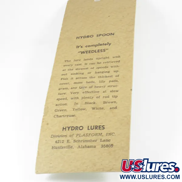 Hydro Lures Weedless Hydro Spoon Blinker, Weiß/Grün, 17g, #3074