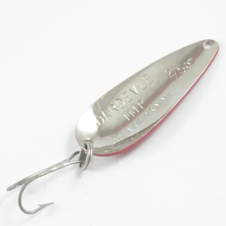 Dardevle Imp Blinker, Rot / Weiß / Nickel, 11g, Klassik-Logo, #3107