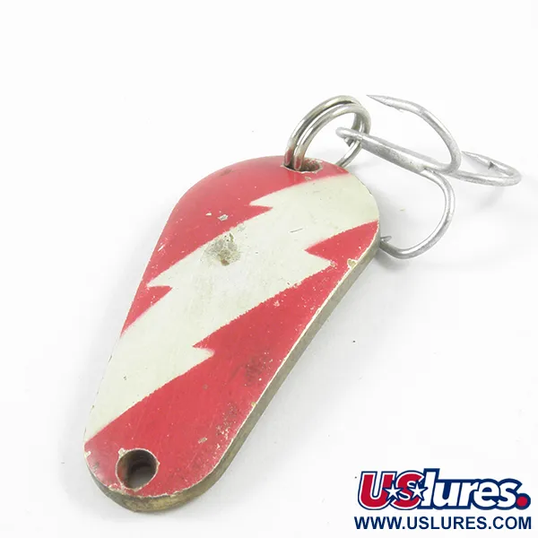 Boyle's Sunbeam Delux Wobbler Blinker, Rot/Weiß/Messing, 9.5g, #3122