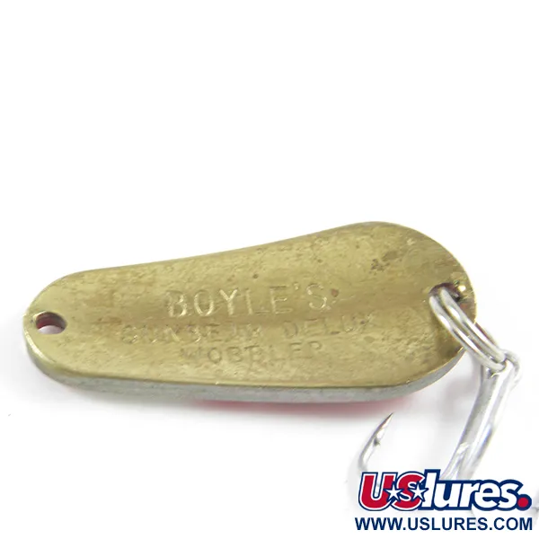 Boyle's Sunbeam Delux Wobbler Blinker, Rot/Weiß/Messing, 9.5g, #3122