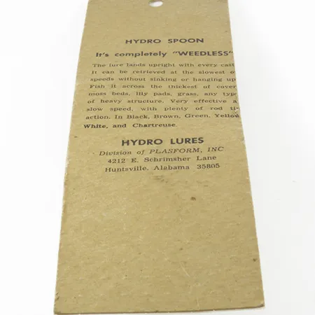 Hydro Lures Weedless Hydro Spoon, Gelb, 14g, Krautschutz, #9312