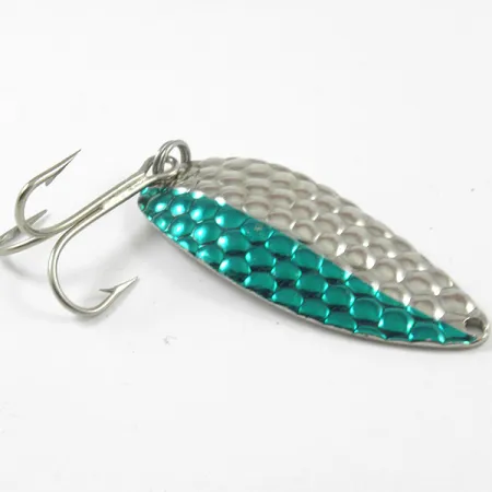 Acme Little Cleo Blinker, Nickel / Grün, 21g, Hammerschlag, #3203