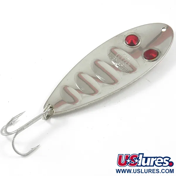 Paul Bunyan Ruby Spoon Blinker, Nickel / Red Eyes, 25g, Glasaugen, #3232