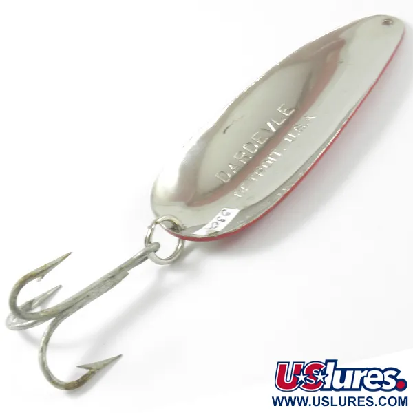 Eppinger Dardevle Blinker, Rot/Weiß/Nickel, 28g, Teufelskopf, #3307