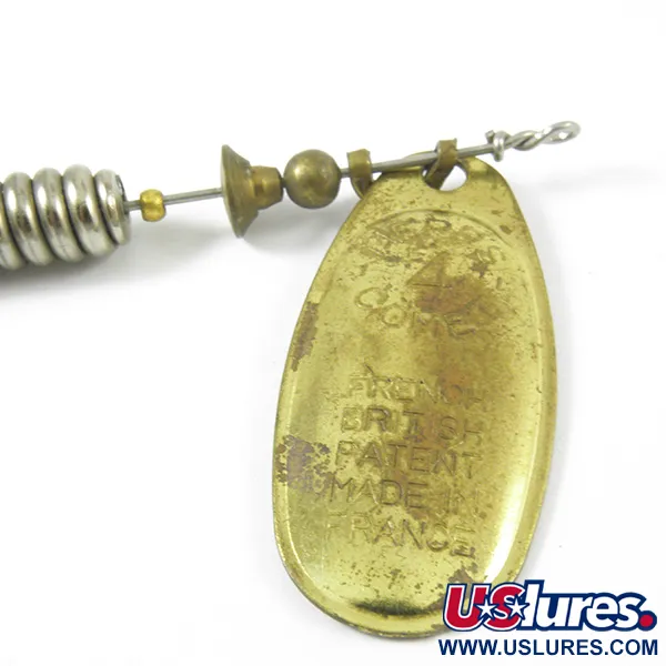 Mepps Comet Mino 4 Spinner, Messing, 12g, Gummifisch-Trailer, #3348