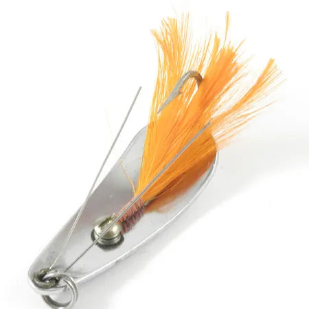 Weezel bait Rex Spoon Krautblinker, Nickel/Orange Feder, 12.5g, #3352