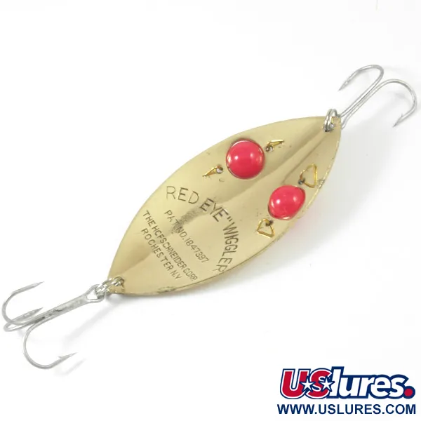 Hofschneider Red Eye Wiggler 3359 Blinker, Gold/Rote Augen, 25g, #3359