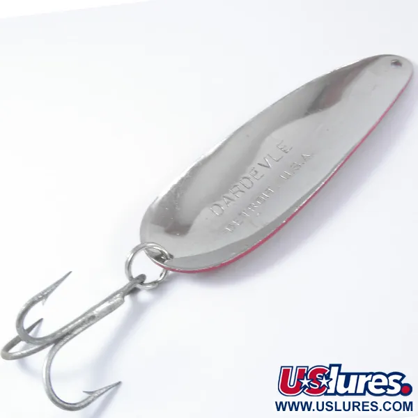 Eppinger Dardevle Löffelblinker, Rot/Weiß/Nickel, 28g, Detroit, #3381