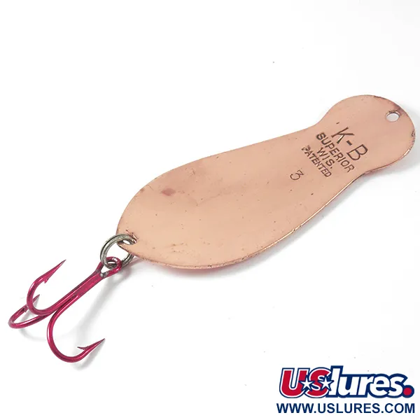 K-B Bait K-B Spoon 3 Blinker, Kupfer, 25g, Roter Drilling, #3414