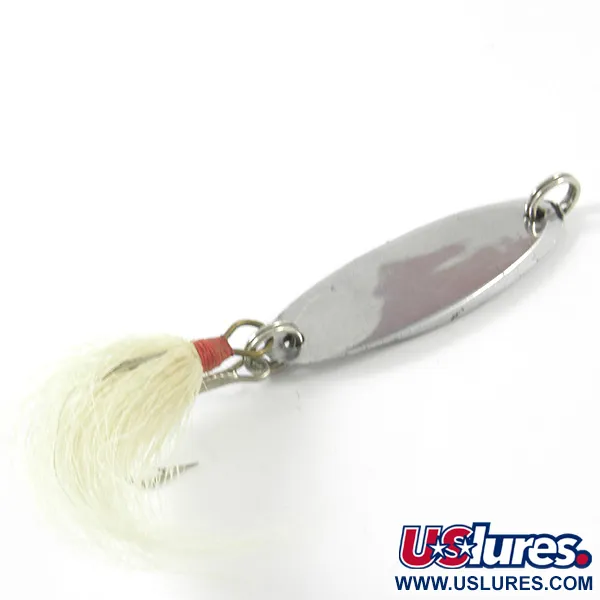 Weber MrChamp Blinker, Nickel, 8g, gefiederter Drilling, #3430