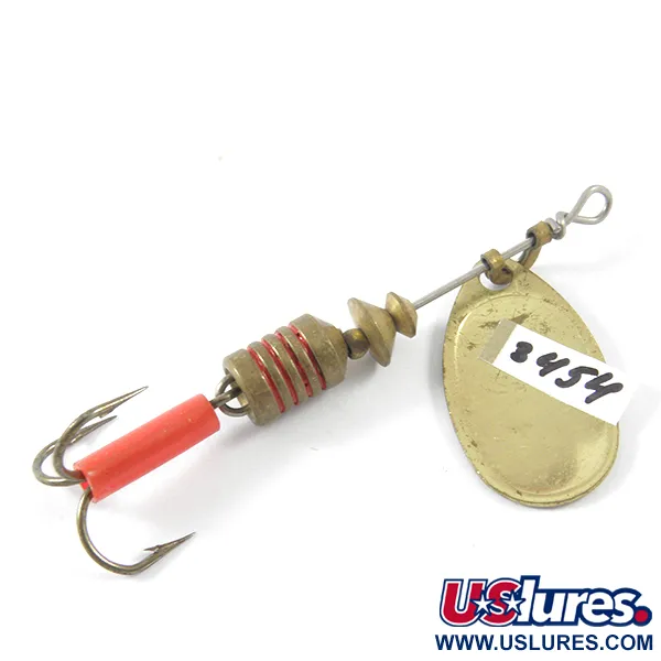 Mepps Aglia 1 Spinner, Messing, 3,5g, Rote Ringe, #3454