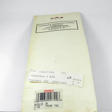 Dardevle Huskie Junior Blinker, Schwarz/Weiß/Nickel, 58g, #3537