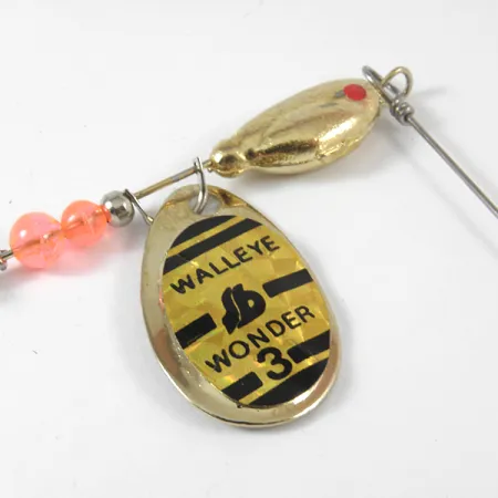 South Bend Walleye Wonder 3 Spinner, Gold, 14g, geprägtes Blatt, #3571