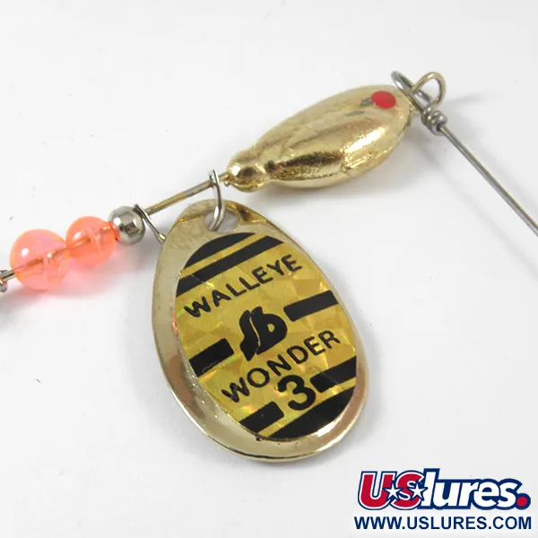 South Bend Walleye Wonder 3 Spinner, Gold, 14g, geprägtes Blatt, #3571
