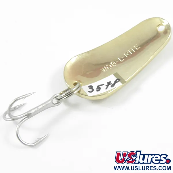 Acme Wob-L-Rite Löffelblinker, Gehämmertes Gold, 7g, Vintage, #3578