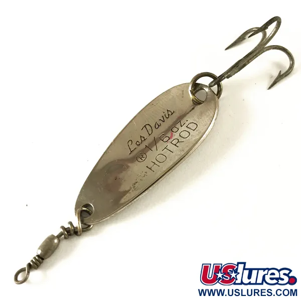 Luhr Jensen Les Davis Hotrod Blinker, Nickel, 5g, Vintage USA, #3605