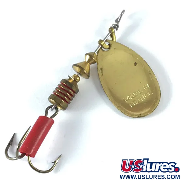 Mepps Aglia 2 Spinner, Rot/Weiß/Messing, 4,5g, Messingblatt, #3651