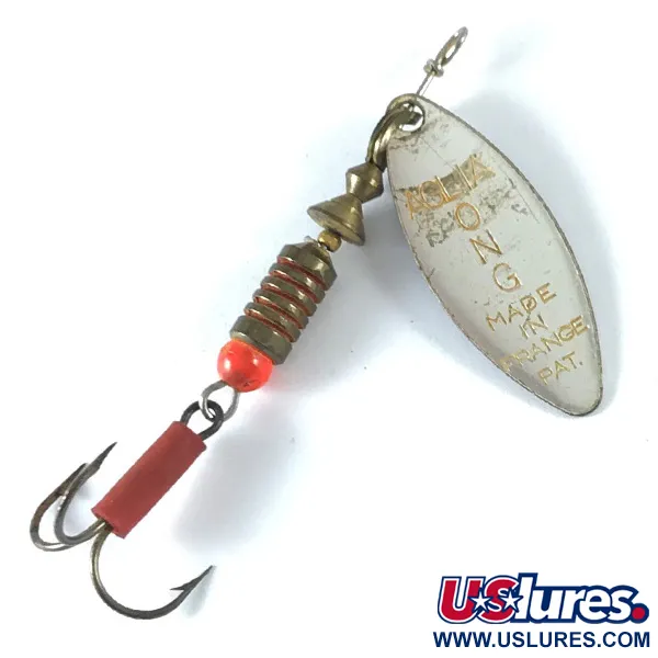 Mepps Aglia Long 2 Spinner, Nickel / Blau, 7.4g, Weidenblatt, #3653