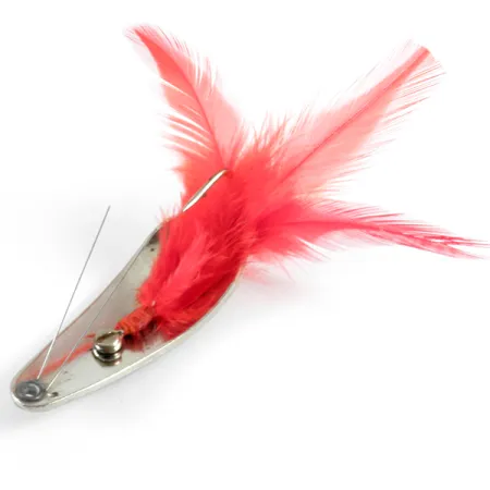 Weezel bait Rex Spoon Blinker, Nickel / Rot, 12.5g, Krautschutz, #3673
