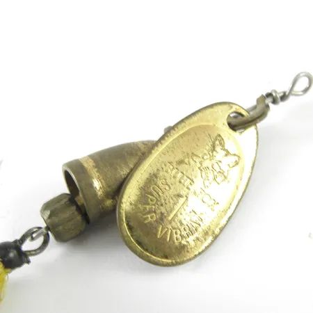 Blue Fox Super Vibrax 1 Foxtail Spinner, Messing, 4g, Gelber Federhaken, #3713