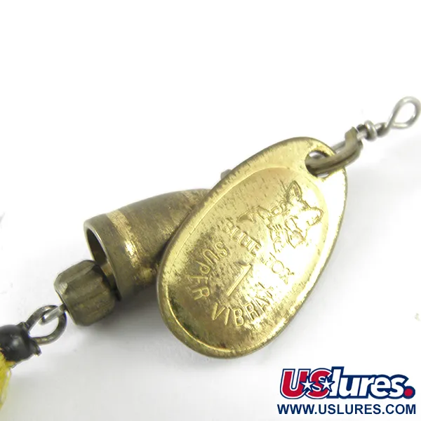 Blue Fox Super Vibrax 1 Foxtail Spinner, Messing, 4g, Gelber Federhaken, #3713