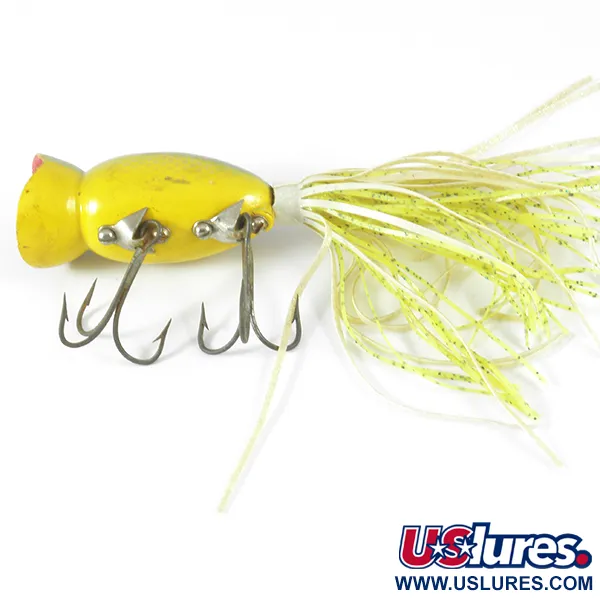 Fred Arbogast Hula Popper, Tiger, 14g, Gummifransen, #3721