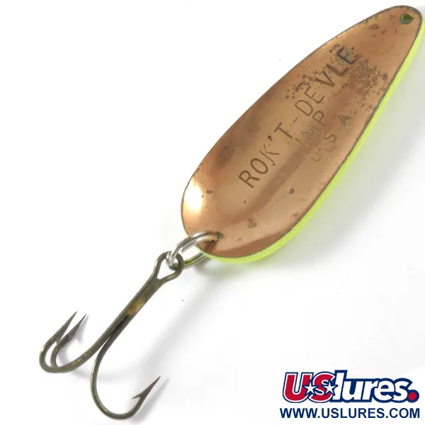 Eppinger Dardevle Rok't Imp UV Blinker, Yellow/Copper, 21g, UV, #3757