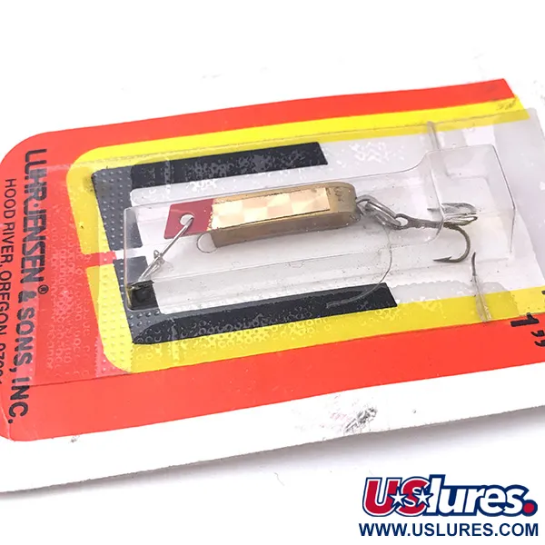 Luhr Jensen Super-Duper 500 Blinker, Gold / Rot, 1,4g, Vintage, #3932