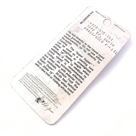 Luhr Jensen Super-Duper 500 Blinker, Gold / Rot, 1,4g, Vintage, #3932