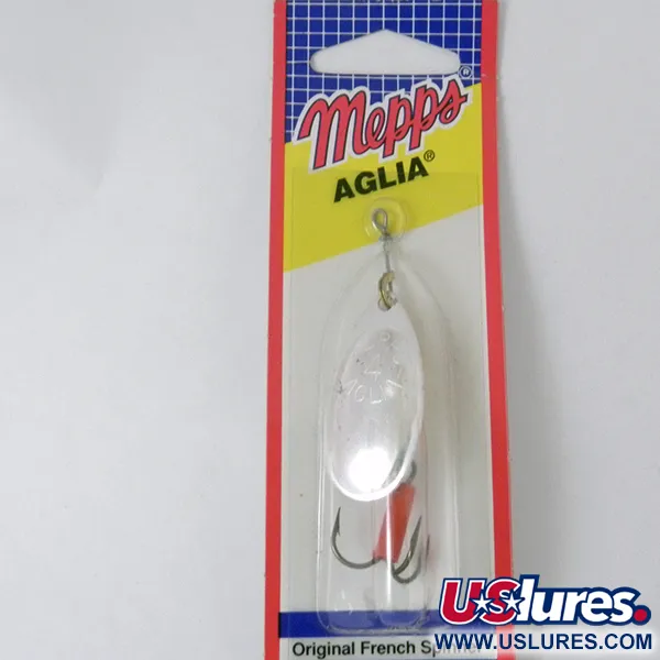 Mepps Aglia 4 Spinner, Silber, 9.4g, Roter Schlauch, #3942