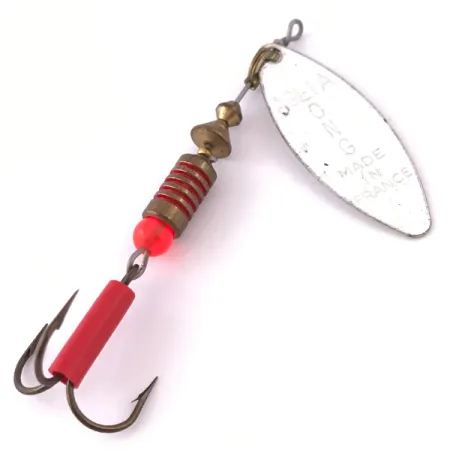 Mepps Aglia Long 2 Spinner, Nickel, 7.4g, Weidenblatt, #3981