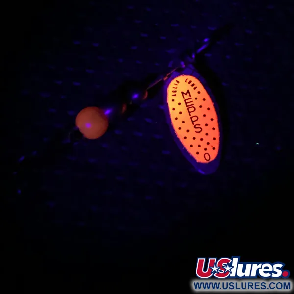 Mepps Aglia Long 0 UV Spinner, Nickel/Orange, 2.6g, UV-aktiv, #3984