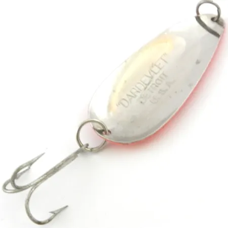 Dardevle Dardevlet Blinker, Orange-Rot/Nickel, 21g, UV-aktiv, #4010