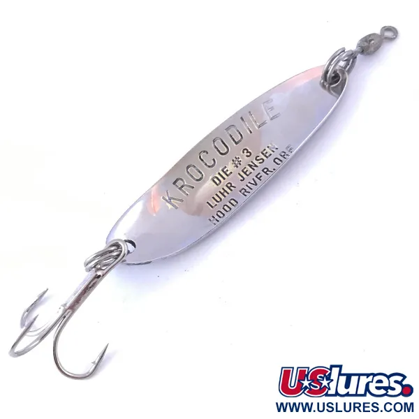 Luhr Jensen Krocodile Die #3 Blinker, Nickel / Rot, 10g, Waben, #4049