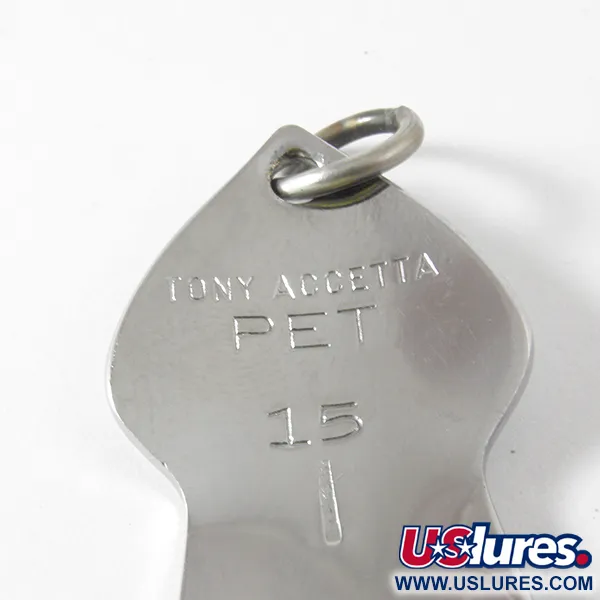 Tony Accetta Pet Spoon 15 Blinker, Nickel/Gelb, 14g, Federn, #4108
