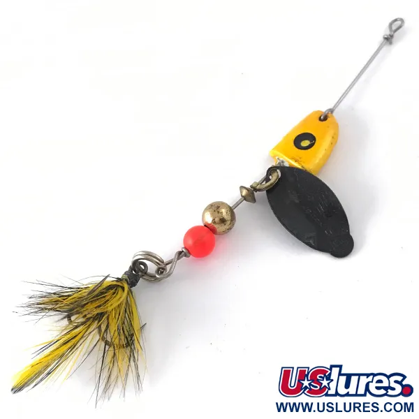 Mepps Lusox 0 Spinner, Schwarz/Gelb, 7g, Bleikopf, #4110