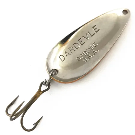 Dardevle Spinnie Blinker, Orange / Gelb / Nickel, 9g, Logo, #4159