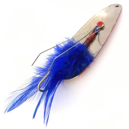 Eppinger Weedless Dardevle Blinker, Ivory/Red/Nickel/Blue, 28g, #4191