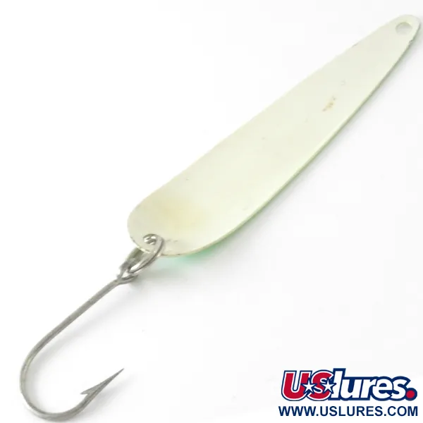 Dardevle JR Flutter Devle 3100 UV Schlepplöffel, Weiß/Grün, 5g, #4213