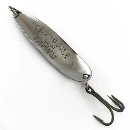 Luhr Jensen Krocodile Die #4 Blinker, Nickel/Rot, 14g, Weitwurf, #4240