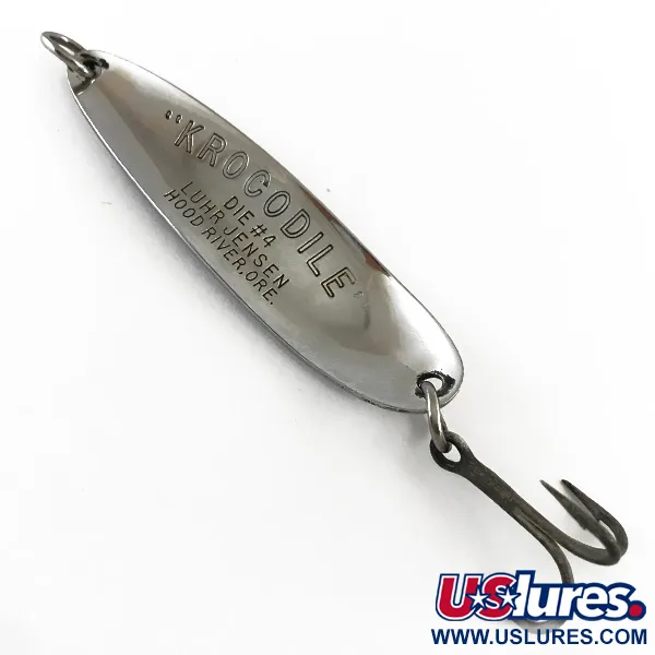 Luhr Jensen Krocodile Die #4 Blinker, Nickel/Rot, 14g, Weitwurf, #4240