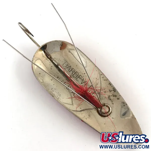 Eppinger Weedless Dardevle Dardevlet Blinker, Rot/Weiß/Nickel, 21g, #4261