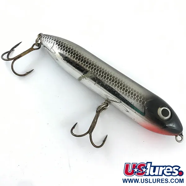 Heddon Zara Spook Oberflächenköder, Black/Silver/Red, 12g, #4277