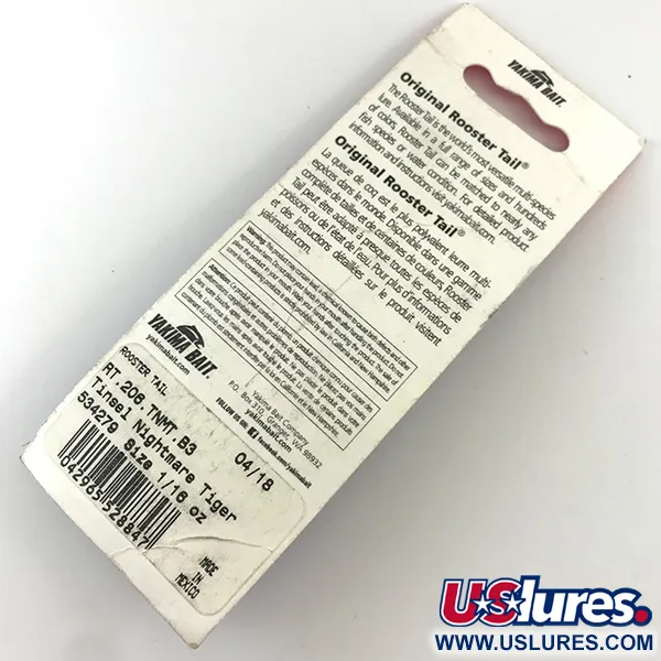 Worden’s Original Rooster Tail Spinner, Fire Tiger, 1/16oz, #RT.208.TNMT.B3