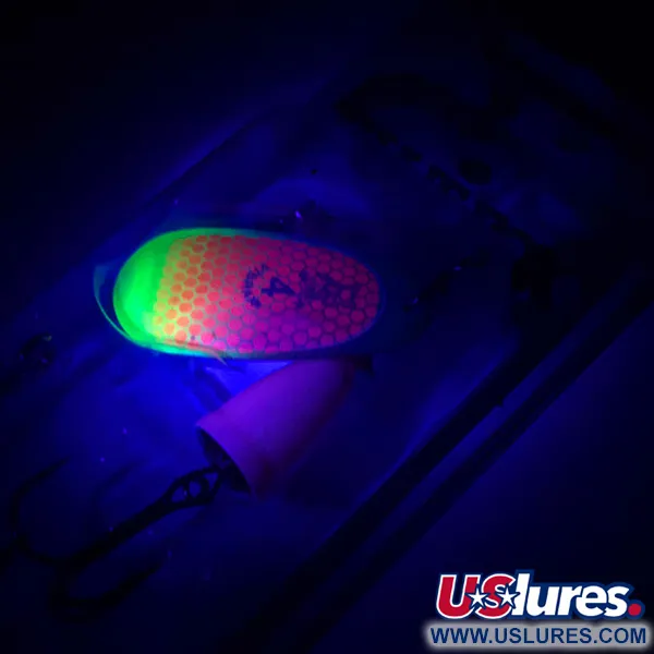 Blue Fox Super Vibrax 4 UV Spinner, Fluoreszierend, 10g, UV-Effekt, #4324