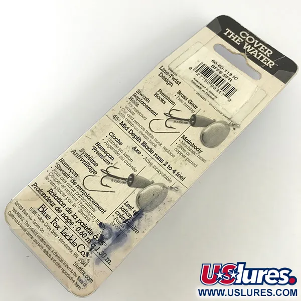 Blue Fox Super Vibrax 6 Spinner, Silber, 18g, Messing-Getriebe, #4325