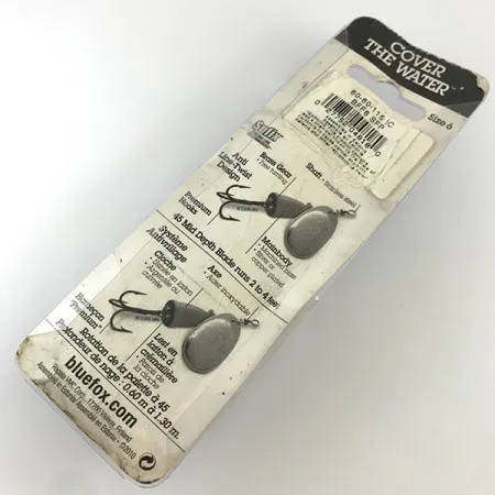 Blue Fox Super Vibrax 6 Fluo UV Spinner, Silber, 18g, UV-aktiv, #4327