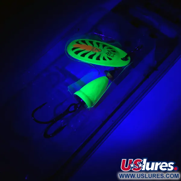 Blue Fox Super Vibrax 2 UV Spinner, Firetiger UV, 6g, Messinggetriebe, #4366