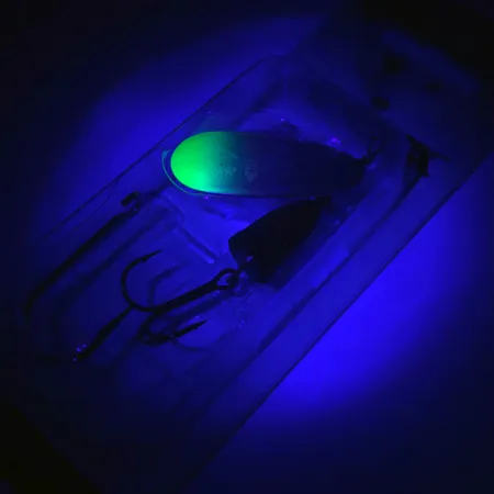 Blue Fox Super Vibrax 4 UV Spinner, Nickel/Schwarz/Gelb, 10g, #4367